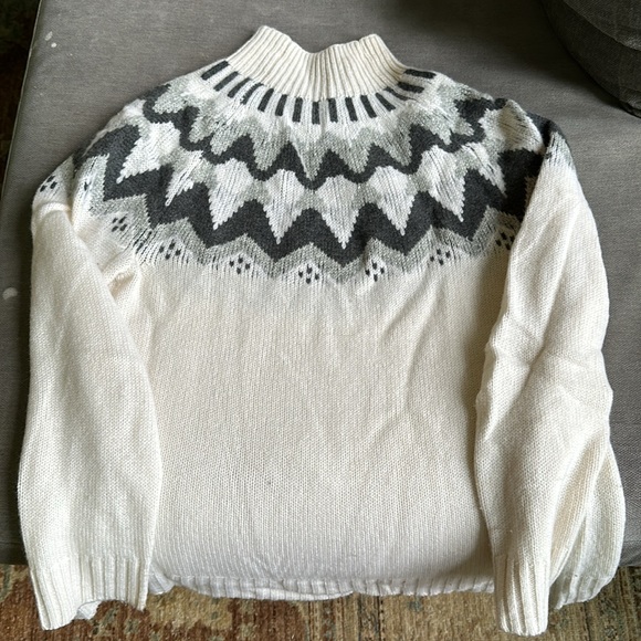J.Crew Mockneck Fair Isle Cashmere Sweater-K3161 Size M - Picture 5 of 5